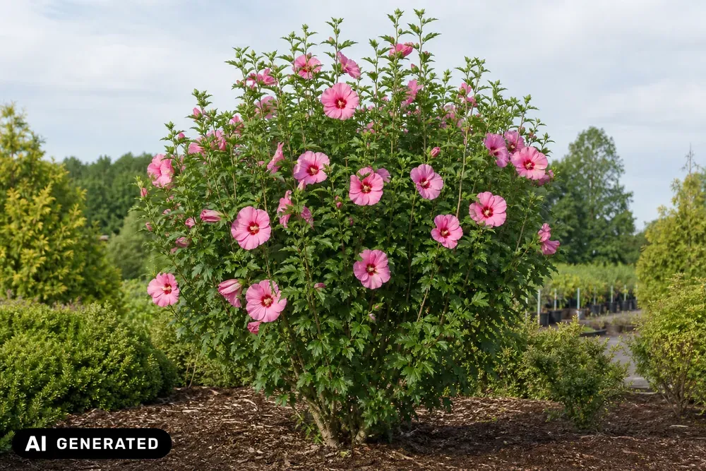 Garteneibisch 'Pink Giant' – Hibiscus syriacus 'Pink Giant', Bild 2