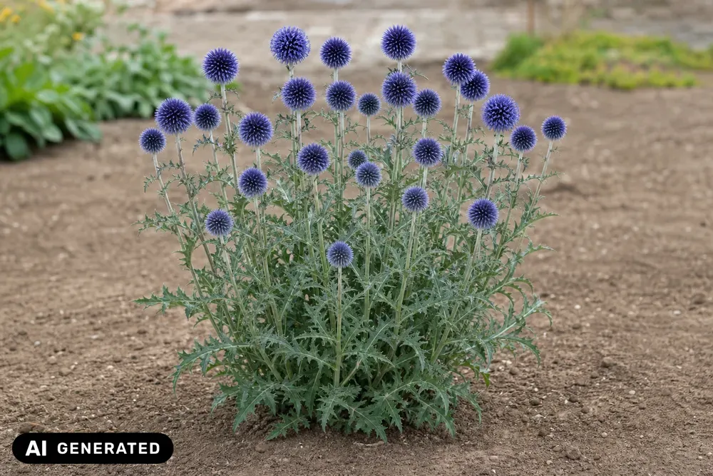 Ruthenische Kugeldistel 'Veitch's Blue' – Echinops ritro 'Veitch's Blue', Bild 2