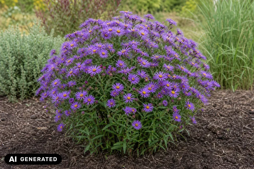 Raublatt-Aster 'Purple Dome' – Aster novae-angliae 'Purple Dome'
