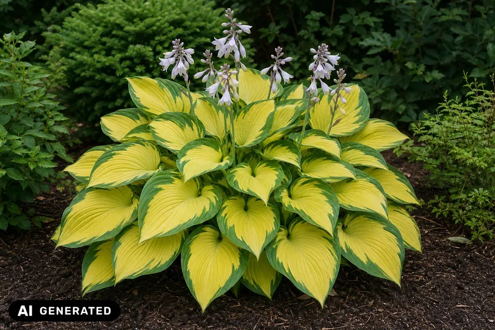 Goldblatt-Funkie 'Gold Standard' – Hosta × fortunei 'Gold Standard'