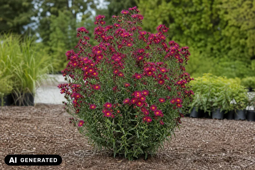 Glattblatt-Aster 'Winston Churchill' – Aster novi-belgii 'Winston Churchill'