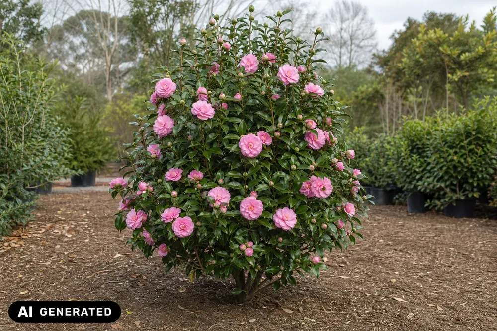 Japanische Kamelie 'Winter Perfume Pink' – Camellia japonica 'Winter Perfume Pink'