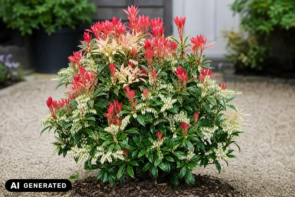 Japanische Lavendelheide 'Forest Flame' – Pieris japonica 'Forest Flame'