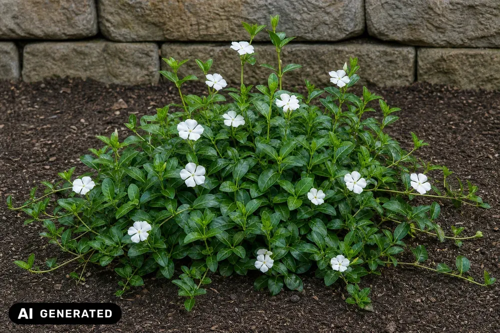 Kleinblättriges Immergrün 'Alba' – Vinca minor 'Alba', Bild 3
