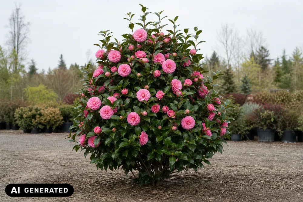 Japanische Kamelie 'Double Rose' – Camellia japonica 'Double Rose'