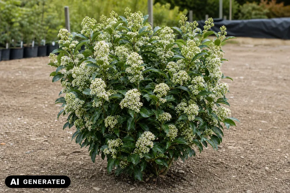 Japanische Skimmie 'Fragrant Cloud' – Skimmia japonica 'Fragrant Cloud'