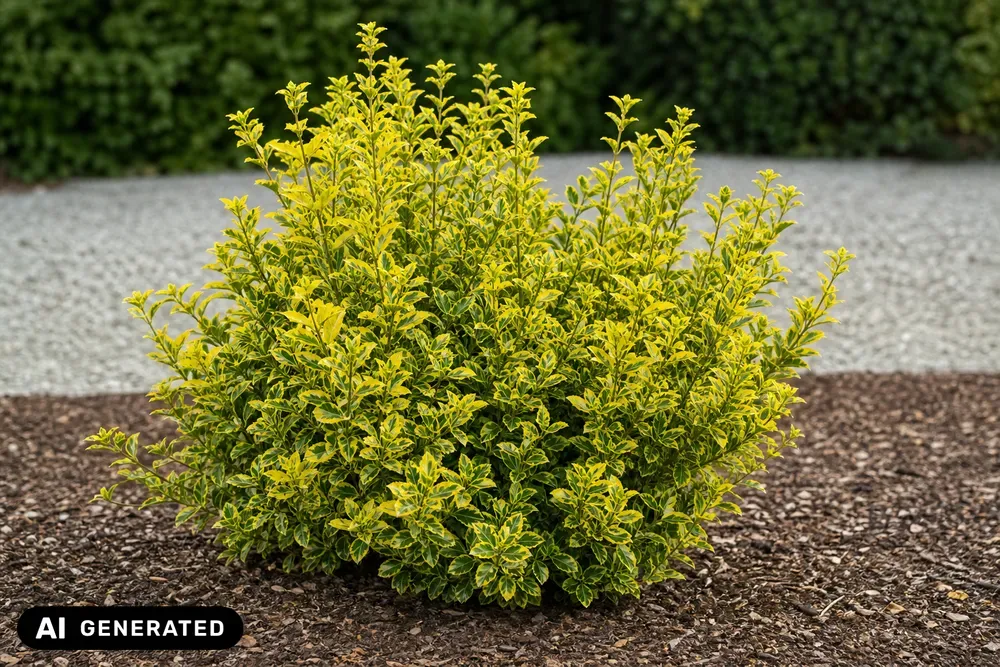 Japanischer Spindelstrauch 'Micr. Aureo Gold' – Euonymus japonicus 'Micr. Aureo Gold'
