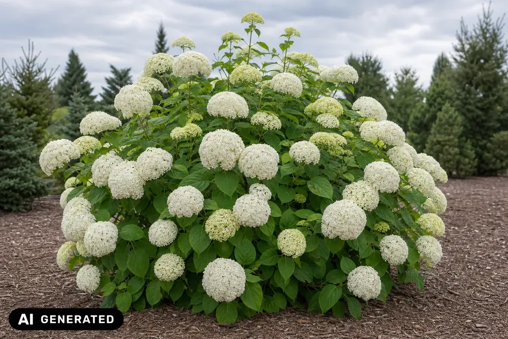 Ballhortensie 'Annabelle' – Hydrangea arborescens 'Annabelle', Bild 2