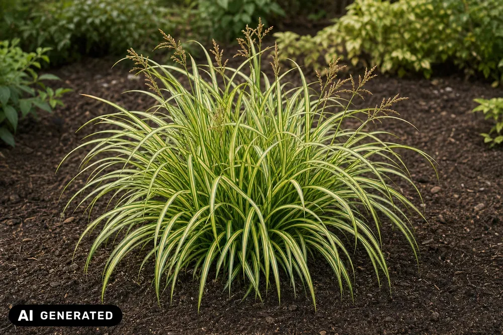 Japan-Segge 'Aureovariegata' – Carex morrowii 'Aureovariegata'