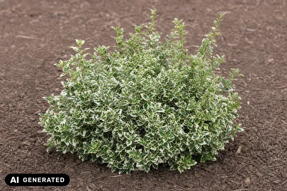 Weißbunter kleinblättriger Japanischer Spindelstrauch – Euonymus japonicus 'Microphyllus Albovariegatus'