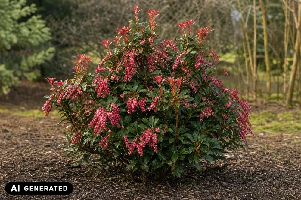 Japanische Lavendelheide 'Passion' – Pieris japonica 'Passion', Bild 2