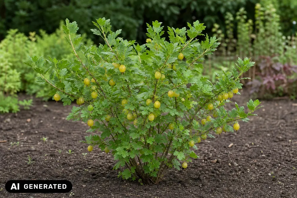Gelbe Stachelbeere 'Hinnonmäki Gelb' als Säule – Ribes uva-crispa 'Hinnonmäki Gelb', Bild 3