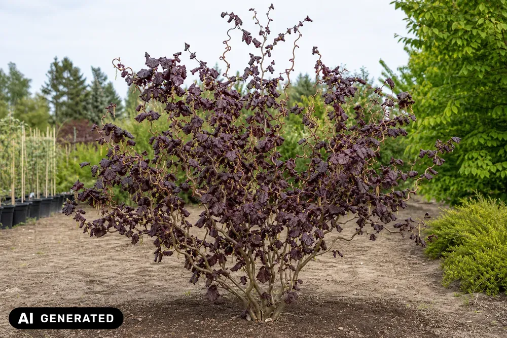 Rotblättrige Korkenzieher-Hasel 'Red Majestic' – Corylus avellana 'Red Majestic'