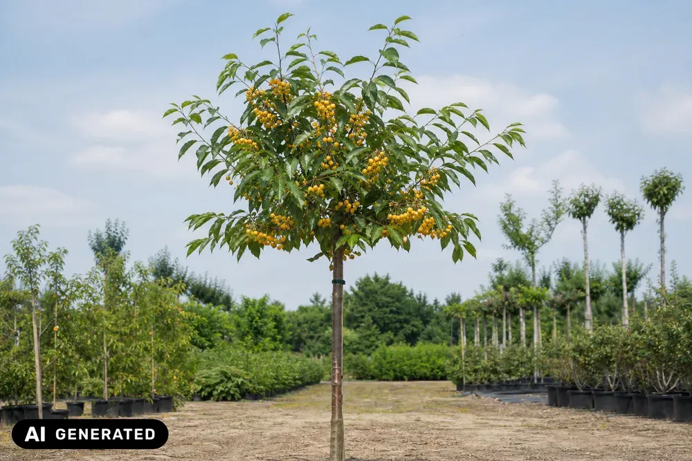 Süßkirsche 'Dönissens Gelbe Knorpelkirsche' – Prunus avium 'Dönissens Gelbe Knorpelkirsche', Bild 4