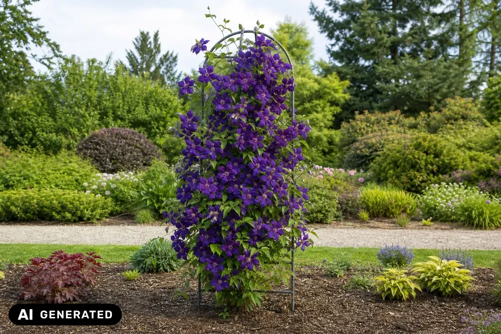Italienische Waldrebe 'Polish Spirit' – Clematis viticella 'Polish Spirit'