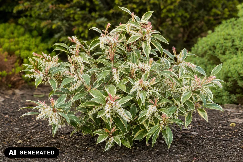 Traubenheide 'Makijaz' – Leucothoe fontanesiana 'Makijaz'