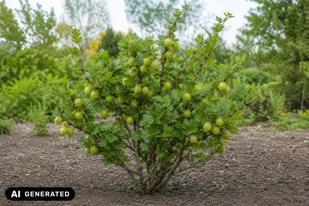 Stachelbeere 'Hinnonmäki Grün' – Ribes uva-crispa 'Hinnonmäki Grün', Bild 2